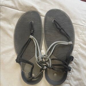 Xero shoes black and grey Aqua Cloud minimalist sandal - men’s 12